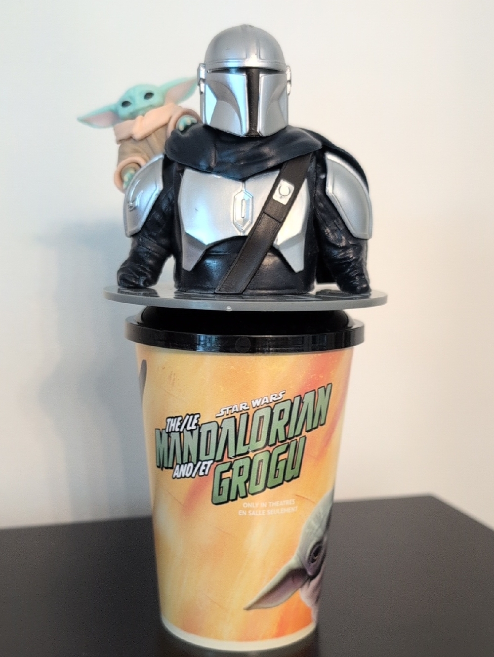 Star Wars The Mandalorian and Grogu Bust Toy - Silver, Black, Green, Tan